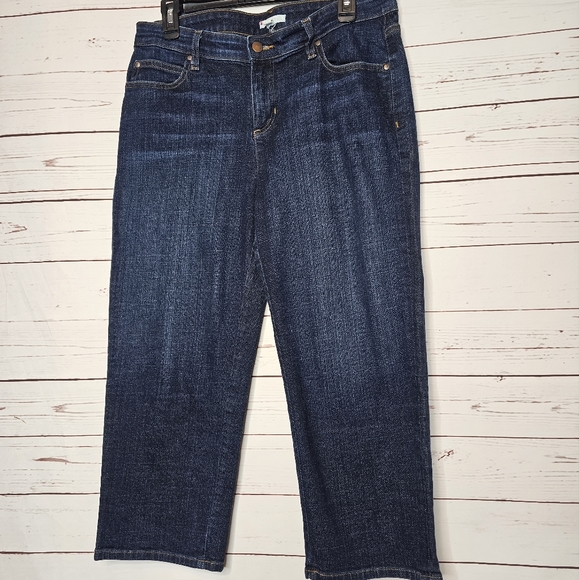 Eileen Fisher Organic Cotton Denim Wide Leg Jeans - Picture 2 of 6